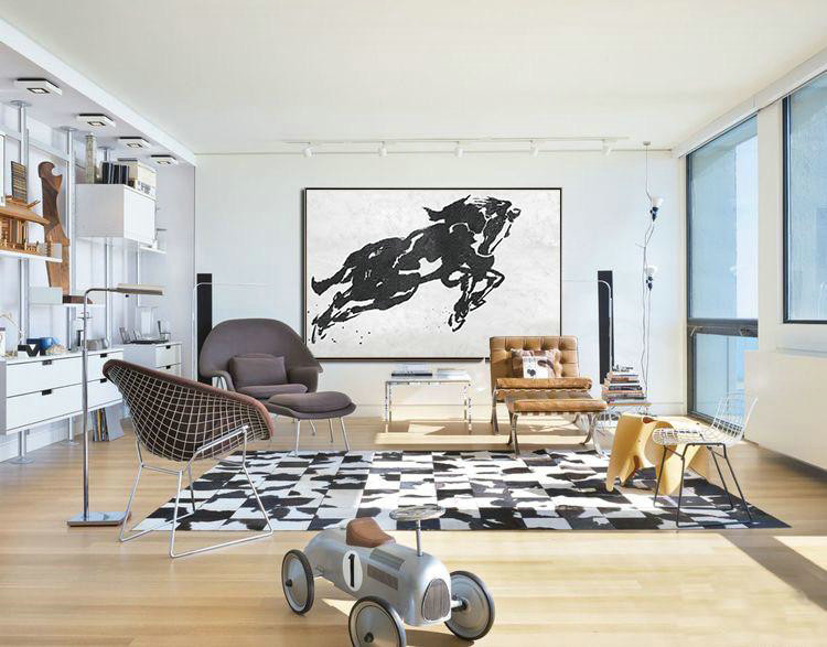 Big Art Canvas,Oversized Horizontal Minimal Art On Canvas,Large Paintings For Living Room #K5E4
